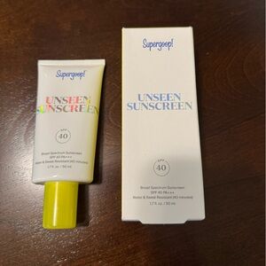 NWT Supergoop Unseen Sunscreen SPF 40 - Full Size, 1.7 fl oz